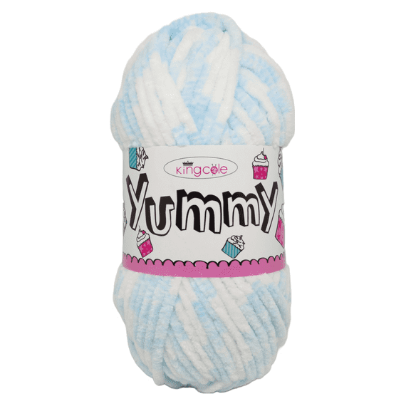 King Cole Yummy Chenille Baby Yarn 3368 Pale Blue