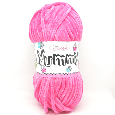 King Cole Yummy Chenille Baby Yarn 4740 Disco Pink