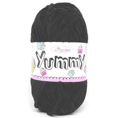 King Cole Yummy Chenille Baby Yarn 4742 Black