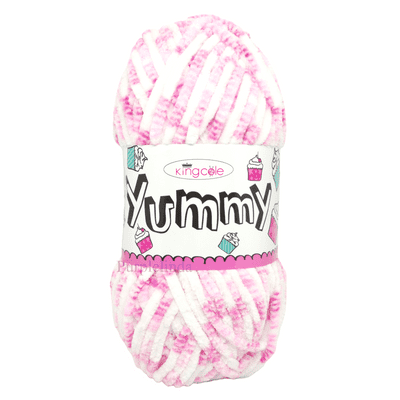 King Cole Yummy Chenille Yarn 2213 Raspberry Ripple