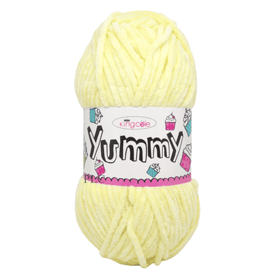 King Cole Yummy Chenille Yarn 2220 Lemon (Yellow)