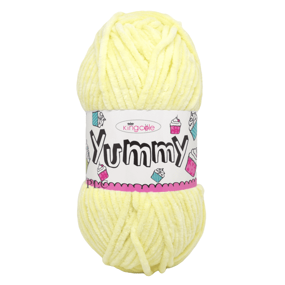 King Cole Yummy Chenille Yarn 2220 Lemon (Yellow)