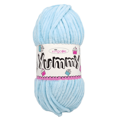 King Cole Yummy Chenille Yarn 2222 Sky (Blue)