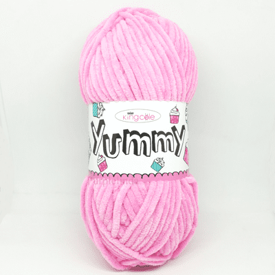 King Cole Yummy Chenille Yarn 3463 Sugar Pink