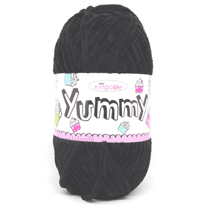 King Cole Yummy Chenille Yarn 4742 Black