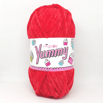 King Cole Yummy Chenille Yarn 4749 Red