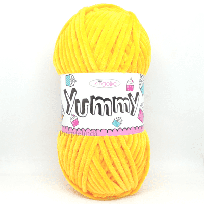 King Cole Yummy Chenille Yarn 4752 Easter Yellow