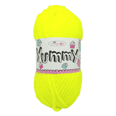 King Cole Yummy Chenille Yarn 5792 Yellow Zest
