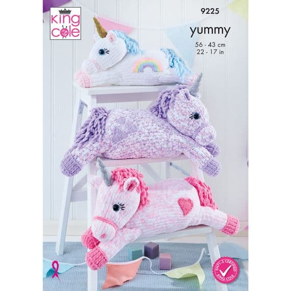 King Cole Yummy Unicorns Knitting Pattern 9225