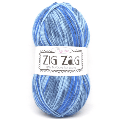 King Cole ZIG ZAG 4ply 4816 Bluebell