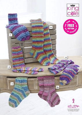 King Cole Zig Zag SOCKS Knitting Pattern FREE Spring 2018