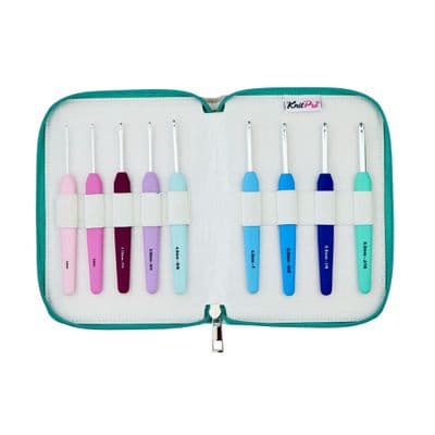 KnitPro Waves 2.0 Crochet Hook Deluxe Set - 9 Hooks