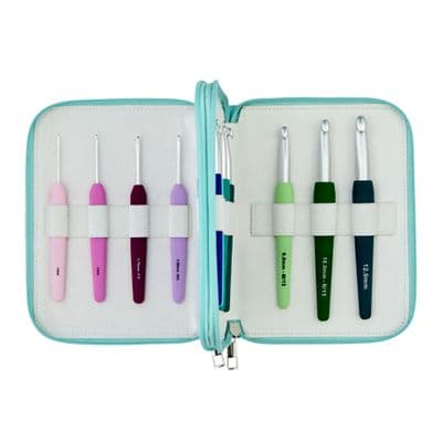 KnitPro Waves Crochet Hook Grande Set - 14 Hooks