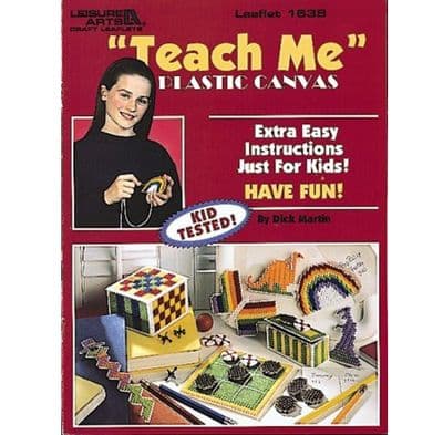 Leisure Arts Teach Me Plastic Canvas Book 1638