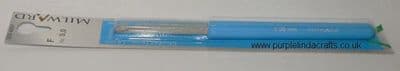 Milward Plastic Handle Aluminium Crochet Hook 5.0mm