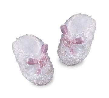 Mini Baby GIRL Crochet Booties 3cm Pink