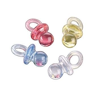 Mini Plastic Decorative Dummy Pacifiers Various Colours 22mm