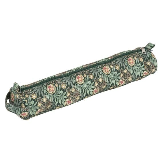 Morris Green Floral Long Knitting Pin & Tunisian Hook Case (Tube)