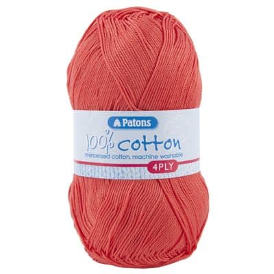 Patons 100% Cotton 4 Ply Yarn 1723 Nectarine