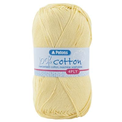 Patons 100% Cotton 4 Ply Yarn 1745 Vanilla