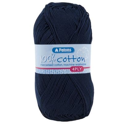 Patons 100% Cotton 4ply 1124 Navy Yarn