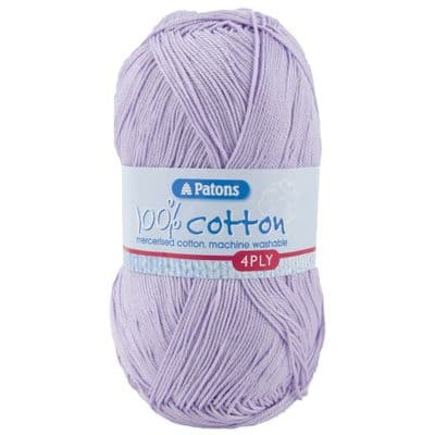 Patons 100% Cotton 4ply 1701 Lilac Yarn