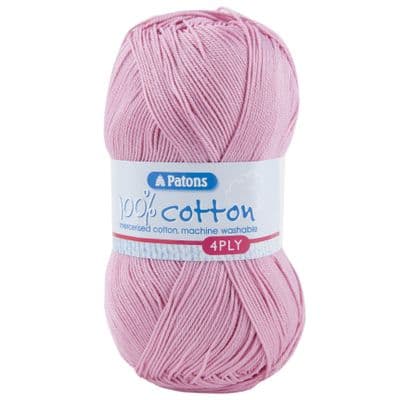Patons 100% Cotton 4ply 1734 Candy Pink Yarn