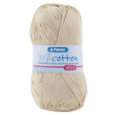 Patons 100% Cotton 4ply 1746 Almond Yarn