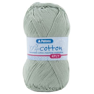 Patons 100% Cotton 4ply 1747 Pale Green Yarn