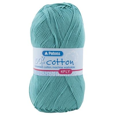 Patons 100% Cotton 4ply Yarn 1726 Jade Green