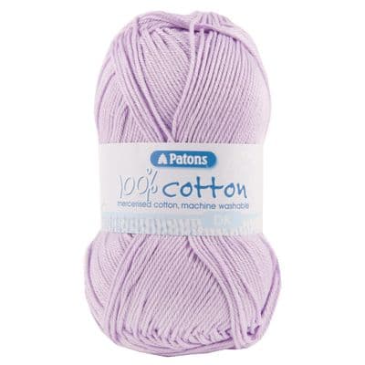 Patons 100% Cotton DK 2701 Lilac Yarn