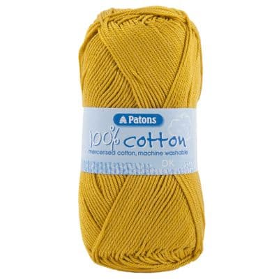 Patons 100% Cotton DK 2740 Yellow Yarn