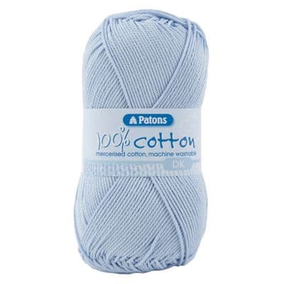 Patons 100% Cotton DK Yarn 2173 Pale Blue