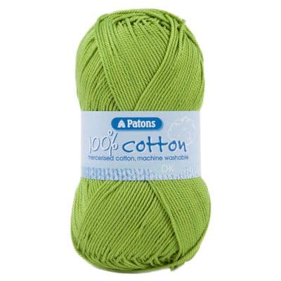Patons 100% Cotton DK Yarn 2205 Apple Green