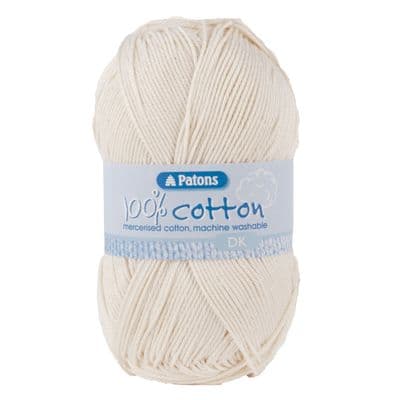 Patons 100% Cotton DK Yarn 2692 Cream
