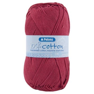 Patons 100% Cotton DK Yarn 2724 Pomegranate