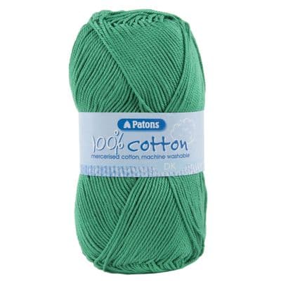 Patons 100% Cotton DK Yarn 2727 Green