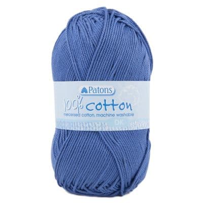 Patons 100% Cotton DK Yarn 2729 Delta Blue