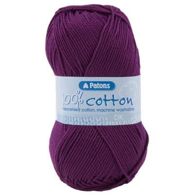 Patons 100% Cotton DK Yarn 2742 Deep Fuchsia