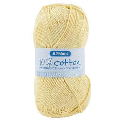 Patons 100% Cotton DK Yarn 2745 Vanilla