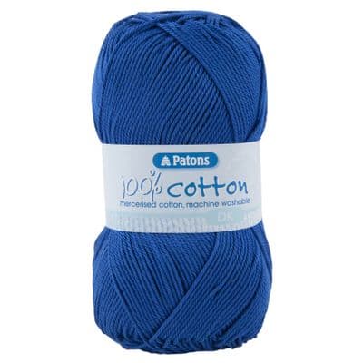 Patons 100% Cotton DK Yarn 2751 Royal Blue