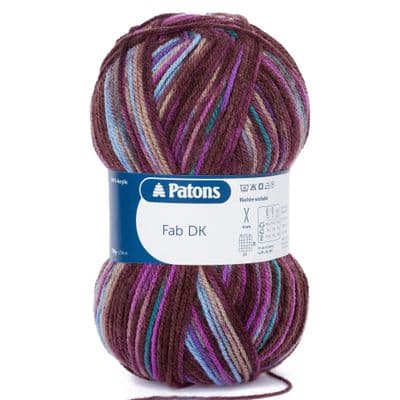Patons Fab DK Yarn 2074 Violet Print