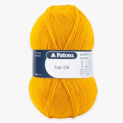 Patons Fab DK Yarn 2305 Canary Yellow