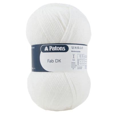Patons FAB DK Yarn 2306 White