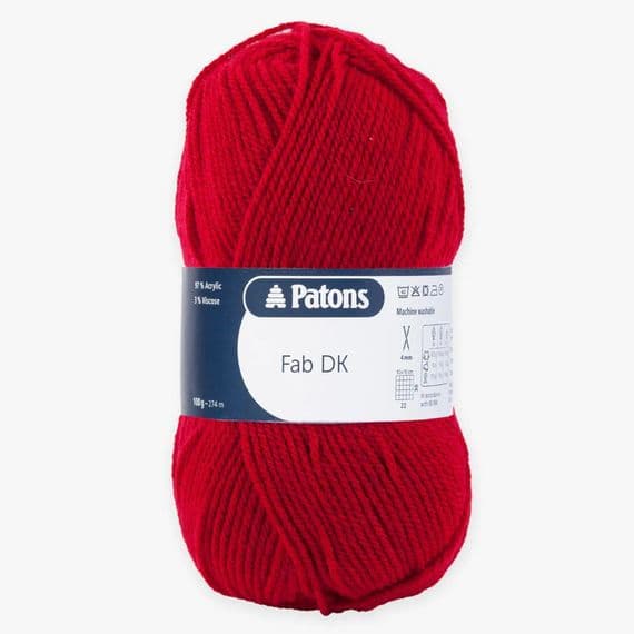 Patons Fab DK Yarn 2322 Cherry Red