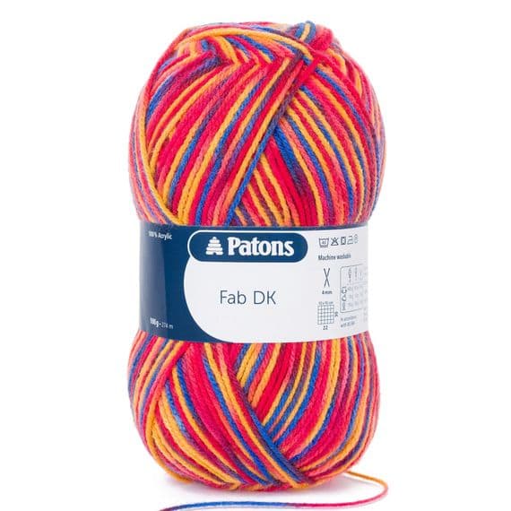 Patons Fab DK Yarn 2326 Raspberry Spray