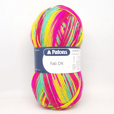 Patons Fab DK Yarn 2344 Clown Colour