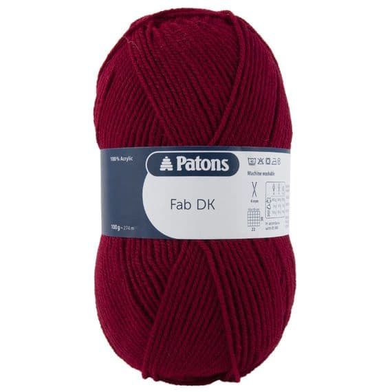 Patons Fab DK Yarn 2368 Burgundy