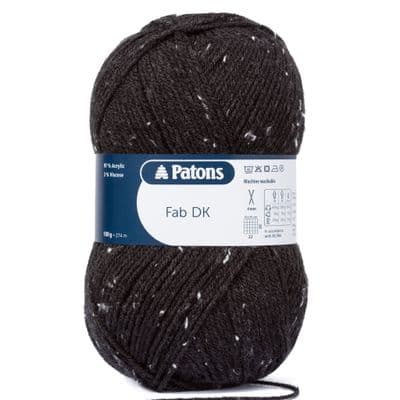 Patons FAB DK Yarn 8375 Charcoal Tweed
