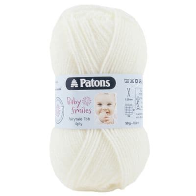 Patons Fairytale Fab 4 Ply Yarn 1002 Natural